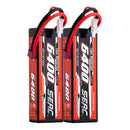 【Sunpadow】 2pcs  2S 7.4V 6400mAh 100C Lipo Battery T Plug for RC Car Plane DJI Truck Tank Buggy Racing Boat Models