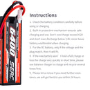 【Sunpadow】 2pcs  2S 7.4V 6400mAh 100C Lipo Battery T Plug for RC Car Plane DJI Truck Tank Buggy Racing Boat Models