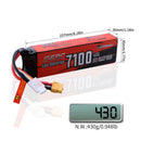 【Sunpadow】3S RC Lipo Battery 11.1V 70C 7100mAh Soft Pack with XT60 Connector